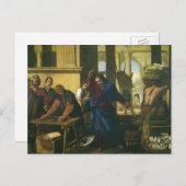 Jezus Christus schoonmaken van de tempel Briefkaart (Voorkant / Achterkant)