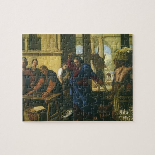 Jezus Christus schoonmaken van de tempel Legpuzzel (Horizontaal)