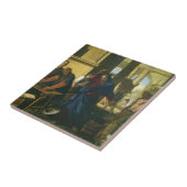 Jezus Christus schoonmaken van de tempel Tegeltje (Zijkant)