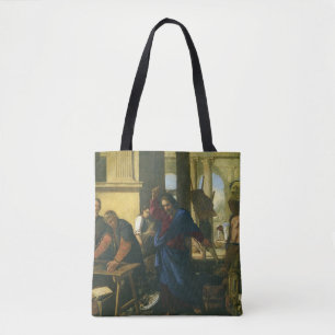 Jezus Christus schoonmaken van de tempel Tote Bag