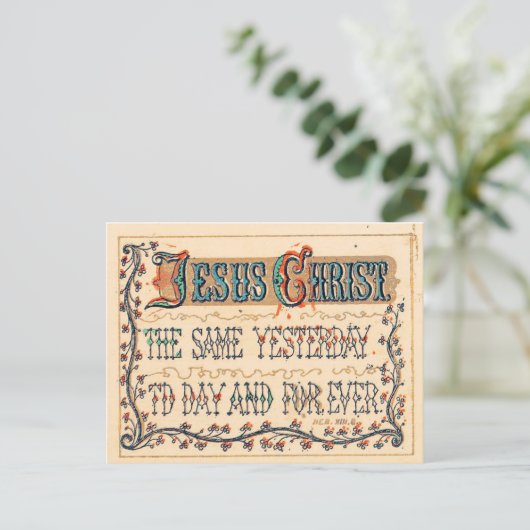 Jezus Christus - Schrift Briefkaart (Staand voorkant)