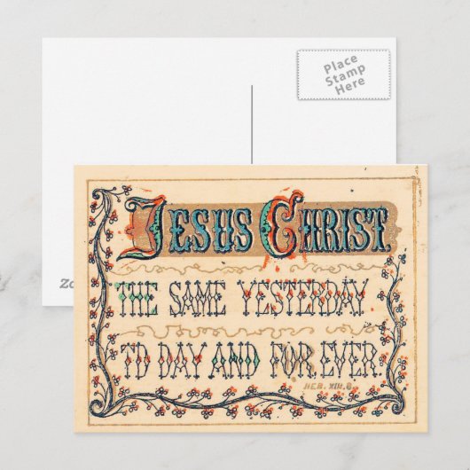 Jezus Christus - Schrift Briefkaart (Voorkant / Achterkant)