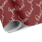Jezus Christus Script Wrapping Paper Cadeaupapier (Rol Hoek)