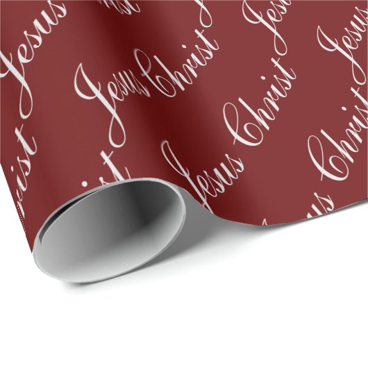 Jezus Christus Script Wrapping Paper Cadeaupapier (Rol Hoek)