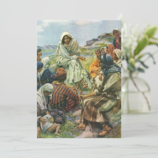 Jezus Christus Sermon op de berg,  religie (Staand voorkant)