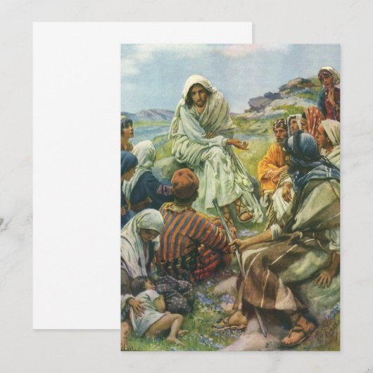 Jezus Christus Sermon op de berg,  religie (Voorkant / Achterkant)