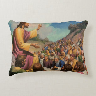 Jezus Christus Sermon op de berg,  religie Accent Kussen