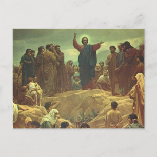 Jezus Christus Sermon op de berg,  religie Briefkaart