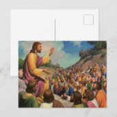 Jezus Christus Sermon op de berg,  religie Briefkaart (Voorkant / Achterkant)
