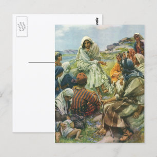 Jezus Christus Sermon op de berg, religie Briefkaart