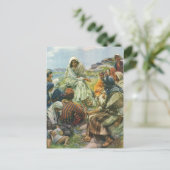 Jezus Christus Sermon op de berg, religie Briefkaart (Staand voorkant)