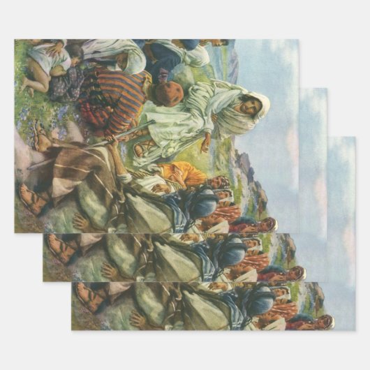 Jezus Christus Sermon op de berg,  religie Inpakpapier Vel (Set)