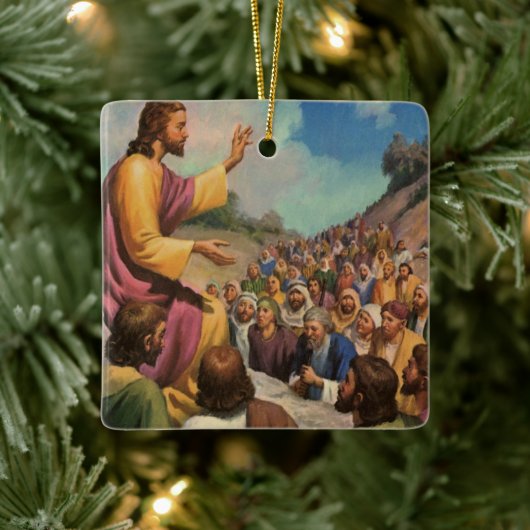 Jezus Christus Sermon op de berg,  religie Keramisch Ornament (Boom)