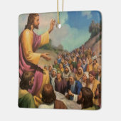 Jezus Christus Sermon op de berg,  religie Keramisch Ornament (Links)