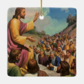 Jezus Christus Sermon op de berg,  religie Keramisch Ornament (Achterkant)