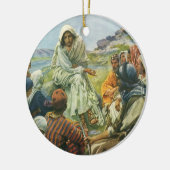 Jezus Christus Sermon op de berg,  religie Keramisch Ornament (Links)