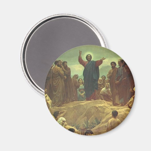 Jezus Christus Sermon op de berg, religie Magneet (Voorkant / Achterkant)