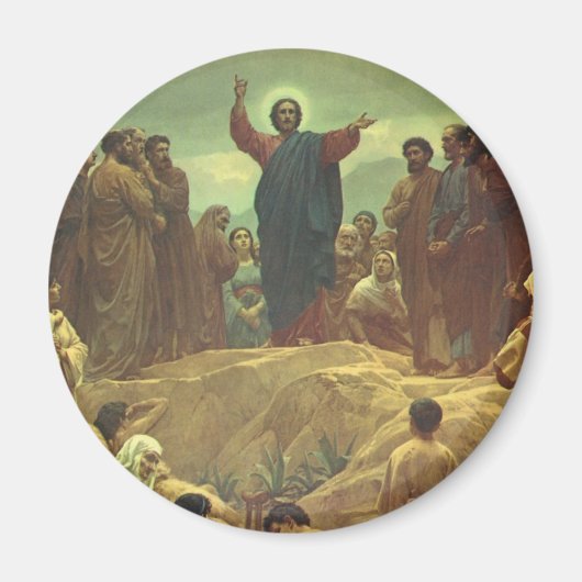 Jezus Christus Sermon op de berg,  religie Magneet (Voorkant)