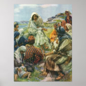 Jezus Christus Sermon op de berg,  religie Poster (Voorkant)