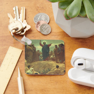 Jezus Christus Sermon op de berg, religie Sleutelhanger