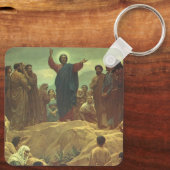 Jezus Christus Sermon op de berg,  religie Sleutelhanger (Achterkant)