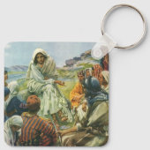 Jezus Christus Sermon op de berg,  religie Sleutelhanger (Achterkant)