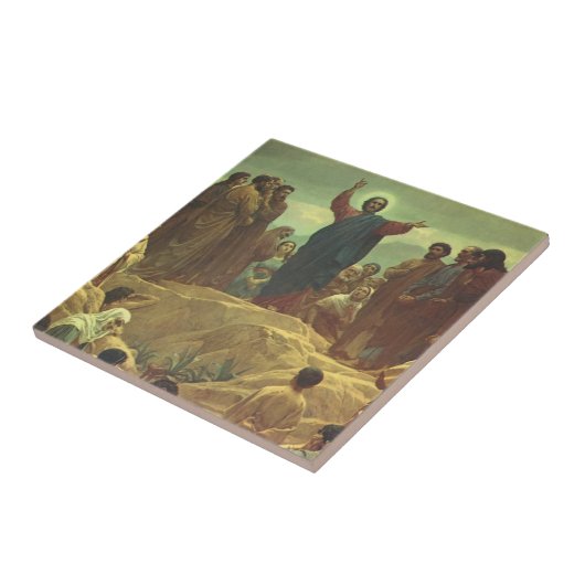 Jezus Christus Sermon op de berg,  religie Tegeltje (Zijkant)