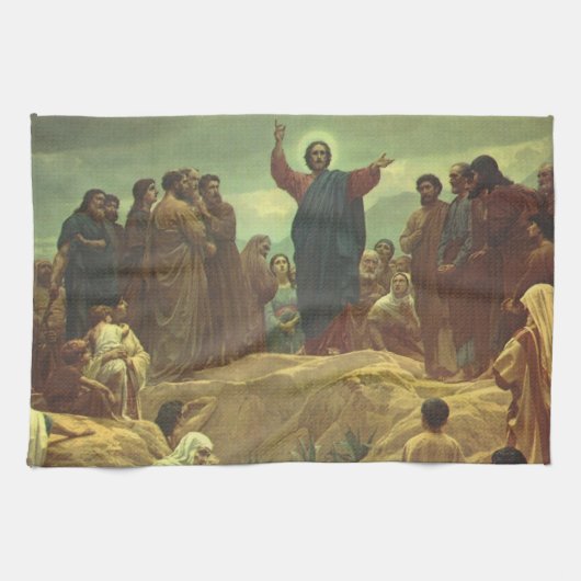 Jezus Christus Sermon op de berg,  religie Theedoek (Horizontaal)