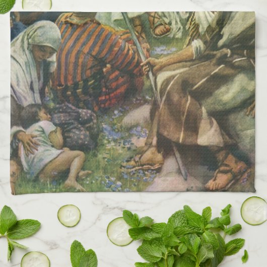 Jezus Christus Sermon op de berg, religie Theedoek (Gevouwen)