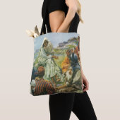 Jezus Christus Sermon op de berg,  religie Tote Bag (Dichtbij)