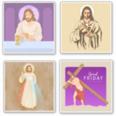 Jezus Christus setsticker Sticker (Voorkant)