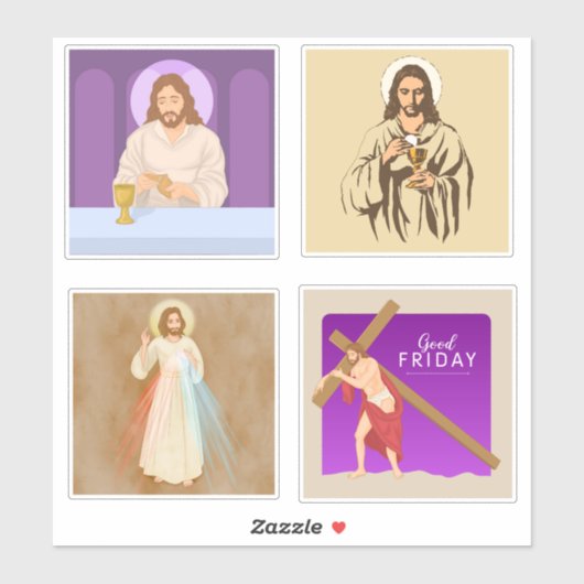 Jezus Christus setsticker Sticker (Vel)