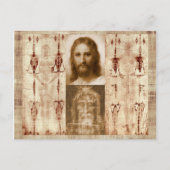Jezus Christus Shroud van Turijn Heilig Gezicht Briefkaart (Voorkant)