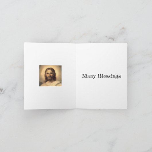 Jezus Christus Shroud van Turijn Heilig Gezicht Kaart (Binnen)