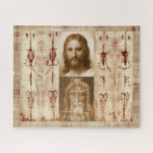 Jezus Christus Shroud van Turijn Heilig Gezichtsof Legpuzzel (Horizontaal)