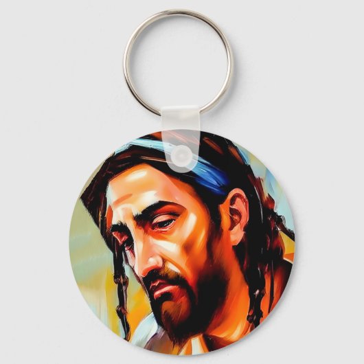 Jezus Christus Sleutelhanger voor geluk en zegenin (Voorkant)