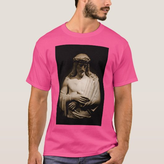 Jezus Christus standbeeld T-shirt (Voorkant)