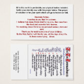 Jezus Christus, stel je eeuwigheid vast nu W... Visitekaartje (Voorkant /achterkant)