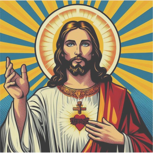 Jezus Christus Sticker (Voorkant)