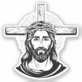 Jezus Christus Sticker (Voorkant)