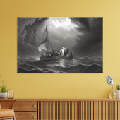 Jezus Christus stileert de Tempest Canvas Afdruk (Insitu (Woonkamer))