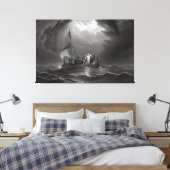 Jezus Christus stileert de Tempest Canvas Afdruk (Insitu (Slaapkamer))