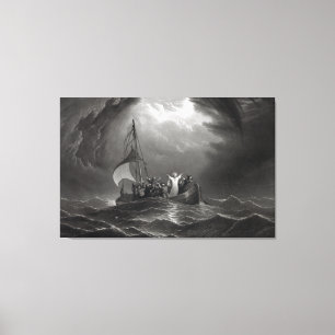 Jezus Christus stileert de Tempest Canvas Afdruk