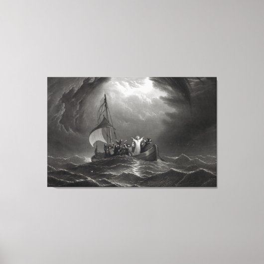 Jezus Christus stileert de Tempest Canvas Afdruk (Voorkant)