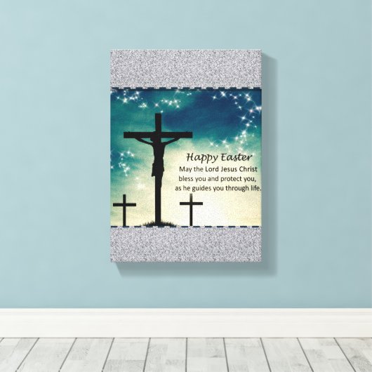 Jezus Christus Stretted Canvas Print Canvas (Insitu (Houten vloer))