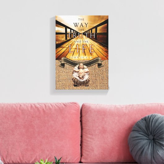 Jezus Christus Stretted Canvas Print Canvas (Insitu (Woonkamer))