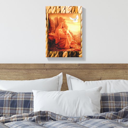 Jezus Christus Stretted Canvas Print Canvas (Insitu (Slaapkamer))