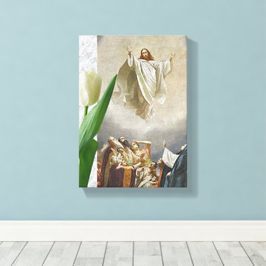 Jezus Christus Stretted Canvas Print Canvas (Insitu (Houten vloer))