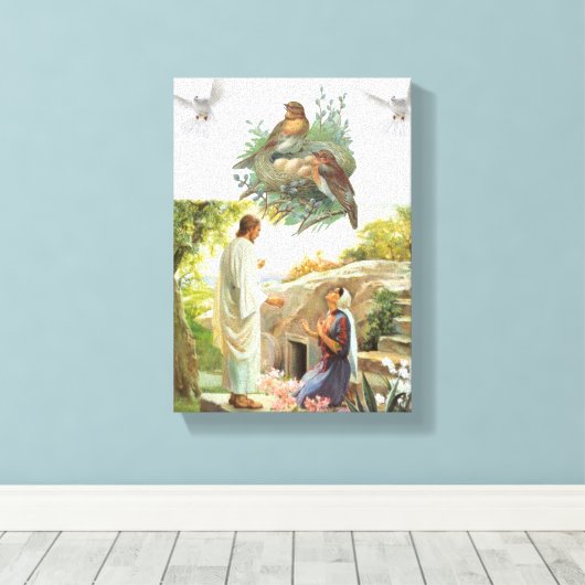Jezus Christus Stretted Canvas Print Canvas (Insitu (Houten vloer))