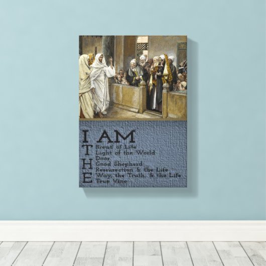 Jezus Christus Stretted Canvas Print Canvas (Insitu (Houten vloer))